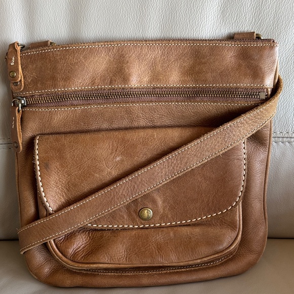 Roots Handbags - Roots Brown Leather Crossbody Bag